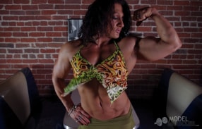 Tonia posing in sexy skirt outfit 